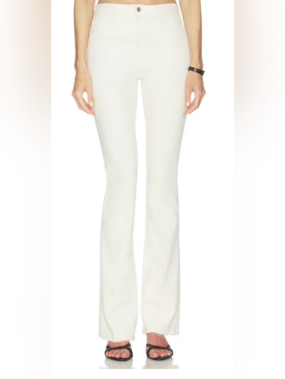 L’Agence “Ruth” High Rise White Jeans, Sz 28